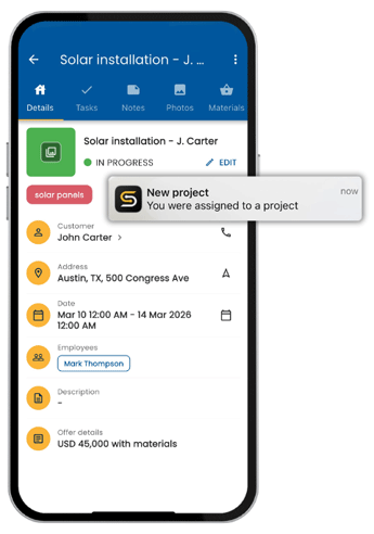 Phone: instant push notifications