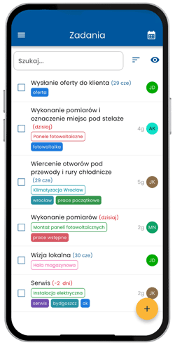 Telefon: lista zadań