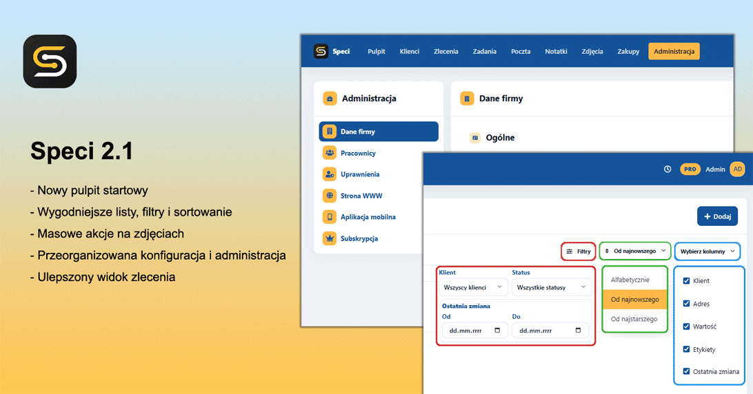 Speci wersja 2.1.0